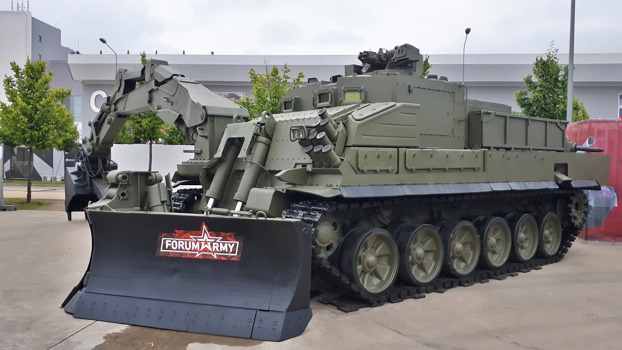 Universal armored engineer vehicle UBIM during the "Armiya 2021" exhibition.jpg